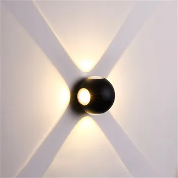 LED lámpara de Pared, Lámpara IP65 Impermeable en el Interior y al aire libre de Aluminio de la Pared de Luz Montada en la Superficie del Cubo de LED Jardín de la Luz del Porche NR-155