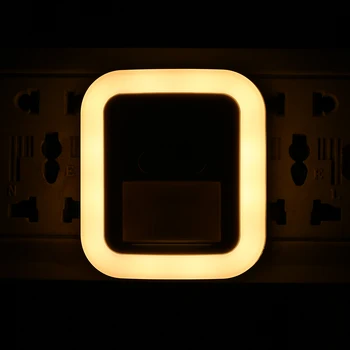 LED Plug-in Sensor de Movimiento control de la Luz de la Pared de la Noche de la Luminosidad de la Lámpara de los años 30/60/90/120s Tiempo de Iluminación Ajustable para la Sala de estar
