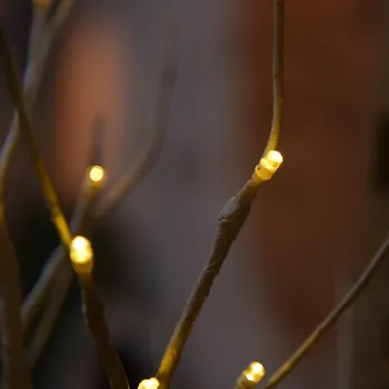 LED Árbol de Abedul de la Lámpara de Plata de la luz de la noche festiveal Decoraciones Modernas Festival para Casa de Vacaciones de Hadas 170cm UE NOS USB Plug Garland