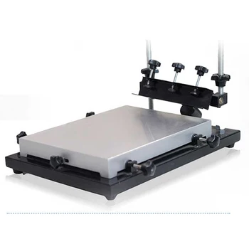 Leer pegamento y pasta de soldadura plantilla Manual de la impresora ajuste de la impresión de la Serigrafía de la tabla de máquina de 103172