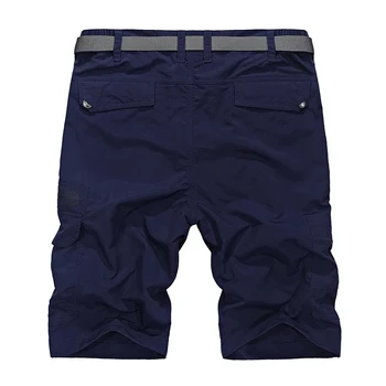 LetsKeep para Hombre Verano Ejército de cortos de Carga Impermeable de secado rápido pantalones cortos de los hombres elástica de talle cortos casual cinturón gratis, A206 10568