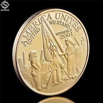 Libertad de los estados UNIDOS United We Stand 2001.9.11 Recordar los Ataques Del 1 World Trade Center de Oro Recordando la Historia de Colección de Monedas