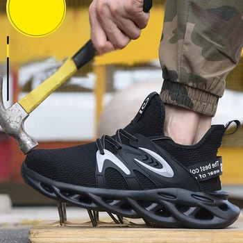 Ligero de Zapatos de Seguridad, Botas de Hombres Punción de la Prueba de Trabajo de los Zapatos Zapatos de punta de Acero Botas de Seguridad Botas de Trabajo el Trabajo en la Construcción de los Zapatos