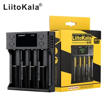 Liitokala Lii-S1lii-S2 lii-S4 lii-S6 Cargador de batería Auto-detección de polaridad inversa Para 18650 batería 26650 18350 18340 de li-ion, Ni-MH