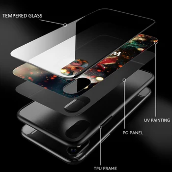 Lindo del pingüino de Vidrio Templado de TPU estuche Negro para iPhone SE 2020 X o 10 8 7 6 6 Plus 5 5S SE Xr Xs Max