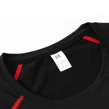 Lixada Pack de 3 Hombres de Compresión de Manga Corta Camisa de secado Rápido Correr de Fitness Atlético de Entrenamiento T-Shirt ropa interior térmica Superior