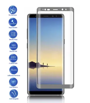 Lleno de Cristal Templado cubierta LCD protector de pantalla para Samsung Galaxy Note 8 Metal