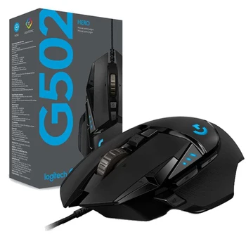 Logitech G502 HÉROE 121 g de Alto rendimiento Gaming Mouse USB con cable de eSports Ratones 16000dpi ajustable con LIGHTSYNC RGB