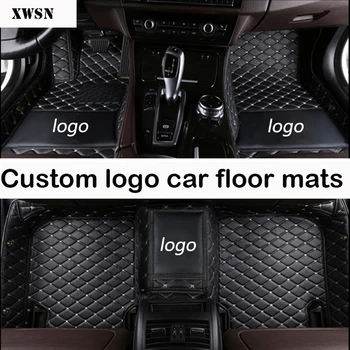 Logotipo personalizado de coche alfombras de piso para vw polo accesorios vw passat b5 b6 golf touran tiguan jetta alfombras de coche