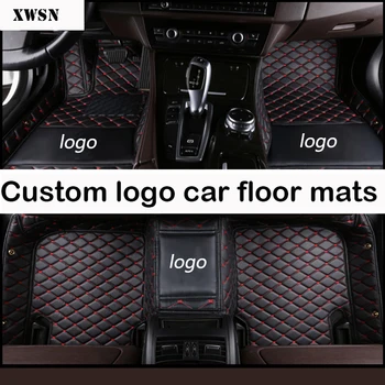 Logotipo personalizado de coche alfombras de piso para vw polo accesorios vw passat b5 b6 golf touran tiguan jetta alfombras de coche