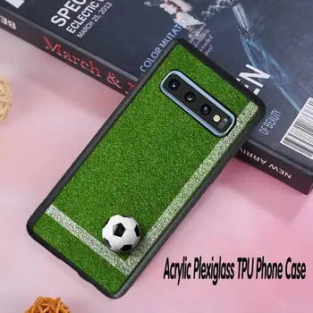 Los deportes de Fútbol de la caja del Teléfono Para Samsung S9 Galaxy S8 S10 S10e S20 PLUS Para el Caso de Samsung S10plus S6 Edge Duro de la Cubierta de Plexiglás