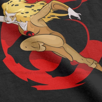 Los hombres Cheetara Camiseta Thundercats 80s Retro de dibujos animados Ropa de la Novedad de Manga Corta con cuello redondo de la Camiseta Nueva de la Llegada T-Shirt