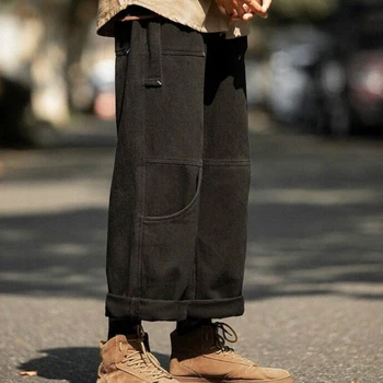 Los Hombres de la moda de la Cintura Suave Tobillo Corbata de Lazo Suelto Multi-Bolsillo de los Pantalones de los Pantalones perfectos regalos para hombres