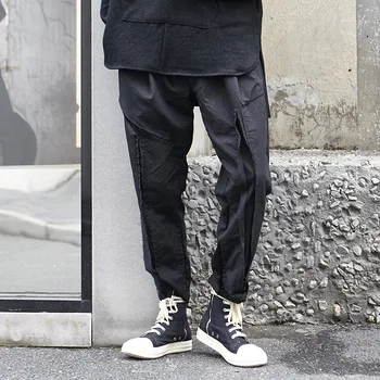 Los Hombres De Negro Punk Gótico Hip Hop Casual Harem Pantalones De Moda Masculina De Japón Streetwear Pantalones Corredores Deportivos