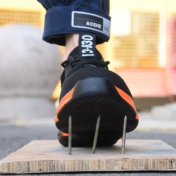 Los hombres de Trabajo Calzado de Seguridad 2020 de la Moda al aire libre de Acero Puntera de las Botas de Seguridad Anti-aplastamiento Zapatos de Trabajo Trabajo de Construcción de las Zapatillas de deporte Masculino