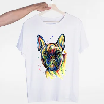 Los hombres del Bulldog francés Camisetas de Moda para Hombres y Mujeres Tops T-shirt de Manga Corta Unisex Camiseta