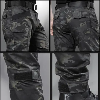Los hombres del Corredor Táctico Pantalones de Camuflaje Militar de Carga de Sudadera Suelta Camo Casual Pantalones Largos Corredores de Pantalones Tacticos