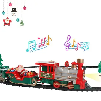 Los niños Pequeños Pista de Tren de Juguete de la Luz Eléctrica de Música de Navidad de Tren de Bebé, Juguetes de Navidad, Decoraciones Para el Hogar navidad 2019