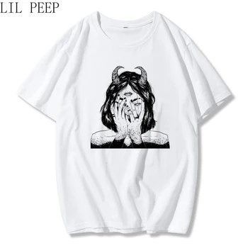 Los Ángeles que Me Proteja de Los Demonios Respeto Me Impreso Camiseta de Verano de las Mujeres Top Chic Harajuku Vintage Bf Suelto Moda camiseta
