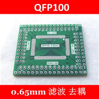LQFP100 interruptor DIP adaptador de placa de 0.65 mm de tono RTL8019 chip Ethernet cy7c68013