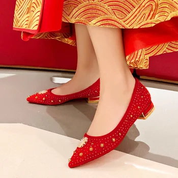 Lucyever 2020 de la Primavera Verano de Cristal de la Boda Zapatos de Mujer Bombas de Damas Sexy zapatos de Tacón Alto de la Moda de Parte de las Mujeres Delgadas con Tacones Rojos de 5 cm 7 cm