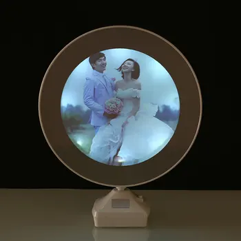Luminosa Brillante Espejo Mágico LED del Marco de la Foto DC5V Multifunción Blanco de la Casa