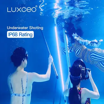 LUXCEO P120 RGB LED Luz de Vídeo Impermeable Varita 120cm de Control Remoto IP68 CRI 95+ con Batería Integrada para la fotografía de Vídeo 21790