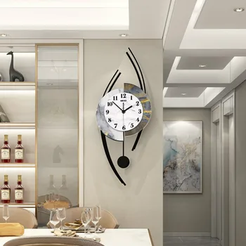Luz nórdica de lujo creativo reloj de pared de la sala de estar minimalista moderno casa del reloj restaurante de moda de la decoración de la pared LX110308