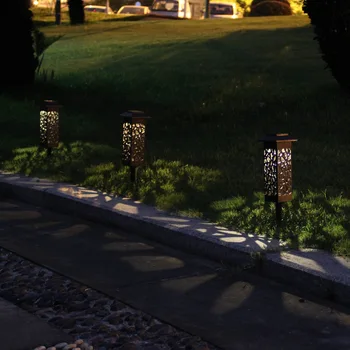 Luz Solar del césped LED de la lámpara impermeable al aire libre en el patio del parque corredor de la ruta de la luz blanca cálida luz de metro de la lámpara 1pcs