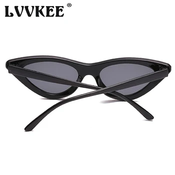 LVVKEE de la Moda de Ojos Pequeños Ojos de Gato de las Mujeres Gafas de sol de marca retro triangular cateye gafas para mujer uv400 oculos feminino 40264