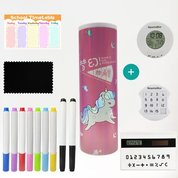 Láser unicornio caso de lápiz de la NBX newmebox Kawaii caja de lápiz pencilcase suministros de la escuela creativa papelería lindo lápiz cuadro para las niñas