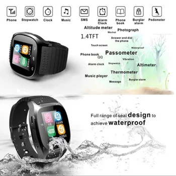M26 impermeable Smartwatch Bluetooth M26 Reloj Inteligente Diario impermeable de la Pantalla LED Para el Teléfono Android Sync Podómetro Reloj Inteligente