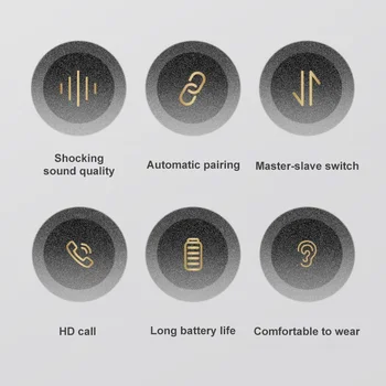 M8 TWS Bluetooth Auriculares Auriculares Inalámbricos de 2200mAh de Caja de Carga de los Deportes de la prenda Impermeable de la pantalla Digital Auriculares Auriculares Con Micrófono