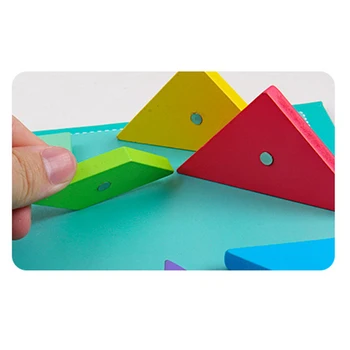 Magnético 3D Rompecabezas de Rompecabezas de Tangram Juego Montessori de Educación de Dibujo Juegos de mesa de Juguete de Regalo para los Niños del Cerebro se Burlan de