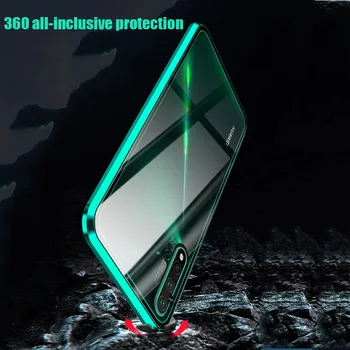 Magnético de Doble cara de Cristal de la caja del Teléfono De Huawei Nova 7 7 Pro 6 6 SE Caso Nova 5T 5 Pro 4 3 3i 2S Cubierta de Parachoques de Metal Fundas 999