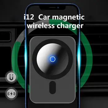 Magnético de teléfono para coche titular de 15w qi cargador inalámbrico para el iPhone X Samsung S10 S9 S8 teléfono titular de Carga Rápida