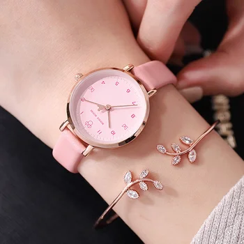 Marca Disney 2018 señoras relojes de pulsera de Mickey mouse de cuero genuino de cuarzo para mujer relojes de número impermeable de la moda de mujer relojes