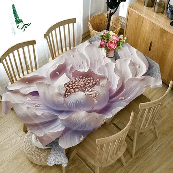 Mariposa azul de la flor 3D Decorativos de Mesa de Tela de Algodón de Lino Mantel de la Mesa de Comedor Cubierta Para Cocina Decoración para el Hogar 44857
