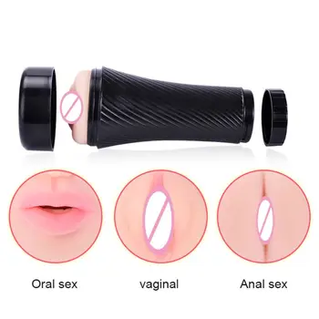 Masturbadores masculinos de la Copa de Adultos Juguetes Sexuales Realista Textura de Bolsillo Vagina Hombre TPE+PVC+ABS