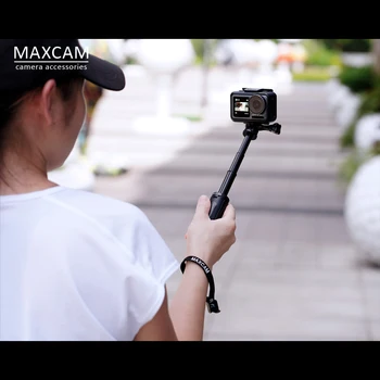 MAXCAM para Gopro Hero 8 7 6 Mango Extensible Trípode de Bolsillo Polo Mini Selfie Stick para DJI OSMO cámara de Deportes de Acción de teléfono inteligente