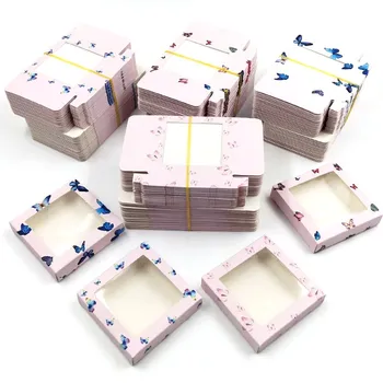 Mayorista de papel de pestañas caja de embalaje pestañas cajas de embalaje de Mármol de Diseño de 10 mm - 25 mm de visón pestañas caja cuadrada