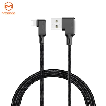 Mcdodo Relámpago Cable usb de 90 Grados de Juegos de Cable 3A Cargador Rápido Para el iphone 11pro max X XR 8 7Plus 6S iPad iPod Iphone