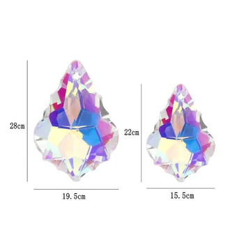 Mejor calidad de 22mm/28mm 6090 Barroco Colgante de cristal de la hoja encantos de diamantes de imitación de perlas para los Aretes collar de BRICOLAJE accesorios de la joyería