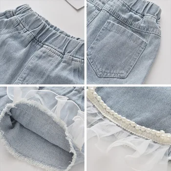 Menoea Niñas, Niños pantalones Cortos de 2020 Nueva Moda Bebé Niña del Dril de algodón Pantalones de Niño de Verano Leggings de Encaje Ropa de Niños de 2 a 7 Años