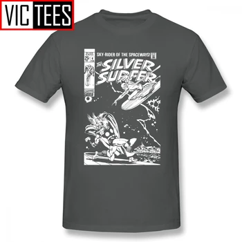 Mens Surfista de Plata Camisetas SILVER SURFER JOHN BUSCEMA T-Shirt Camiseta Básica Camiseta para Hombre Impreso Divertido Algodón Camiseta
