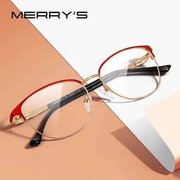 MERRYS DISEÑO Retro Cat Eye Gafas de Marco a las Mujeres de la Moda de Gafas de Prescripción Óptica Gafas S2222