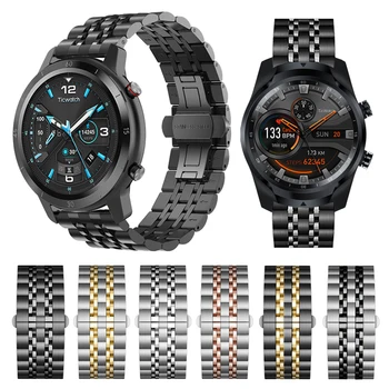 Metal del Acero Inoxidable de la Correa para TicWatch Pro 2020 Ticwatch GTX Banda de Reloj de Correa de reloj para Ticwatch 2 C S2 E2 Pulsera Accesorios