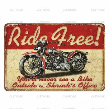 Metal Signos Clásicos de la Motocicleta de pósters Vintage Pintura Decorativa de la Pared de la Placa de Barra de Bar Garaje de Decoración