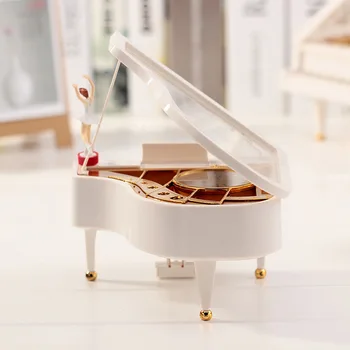 [MGT]Mecanismo de Caja de Música de Piano Clásico Vintage Movimiento Chica Bailarina de Caja de Música de carrossel Modelo de Piano Ración de Niña de las Cajas de Música