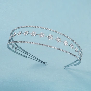 Miallo de Moda Diademas de diamantes de imitación para las Mujeres Vinchas Accesorios para el Cabello de Color Plata de la Boda de la Corona Nupcial del Pelo de la Joyería de Regalo 53876